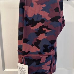 Lululemon Athletica Camouflage Leggings - Pink and Blue